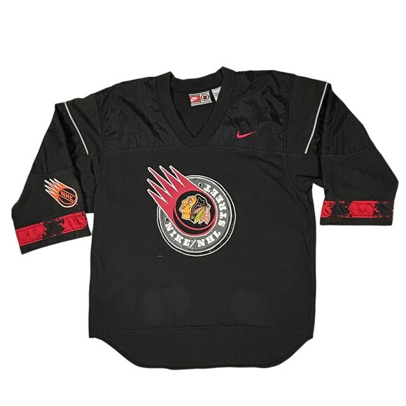 Chicago‎ Blackhawks Vintage Nike Team Sports NHL Street Hockey Jersey Size Large - Picture 1 of 14